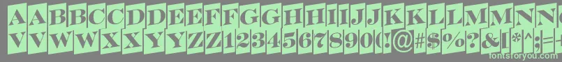 ASerifertitulcmup Font – Green Fonts on Gray Background