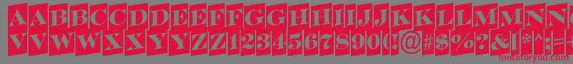 ASerifertitulcmup-Schriftart – Rote Schriften auf grauem Hintergrund