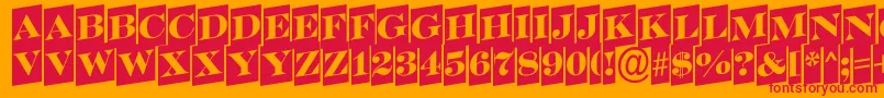 ASerifertitulcmup Font – Red Fonts on Orange Background