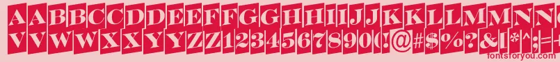 ASerifertitulcmup Font – Red Fonts on Pink Background