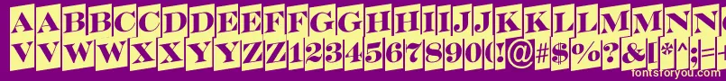 ASerifertitulcmup Font – Yellow Fonts on Purple Background