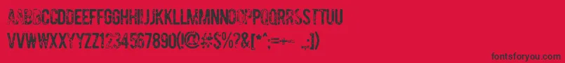 DccBomber Font – Black Fonts on Red Background