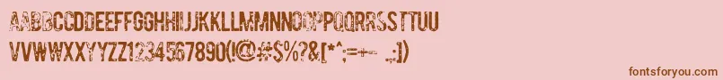 DccBomber Font – Brown Fonts on Pink Background