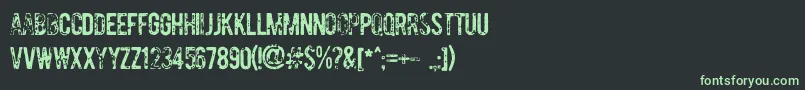 DccBomber Font – Green Fonts on Black Background