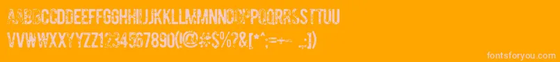 DccBomber Font – Pink Fonts on Orange Background