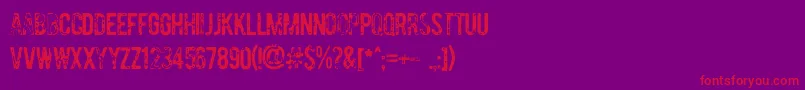 DccBomber Font – Red Fonts on Purple Background