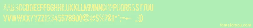 DccBomber Font – Yellow Fonts on Green Background