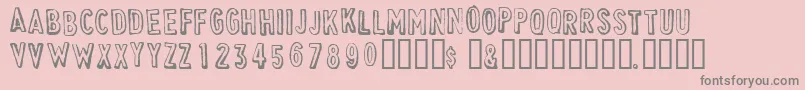 CheapskateOutline Font – Gray Fonts on Pink Background