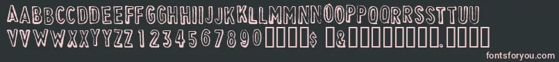 CheapskateOutline Font – Pink Fonts on Black Background