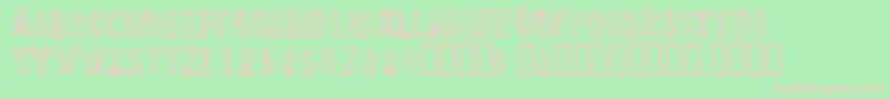 CheapskateOutline Font – Pink Fonts on Green Background