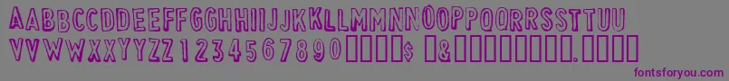 CheapskateOutline Font – Purple Fonts on Gray Background