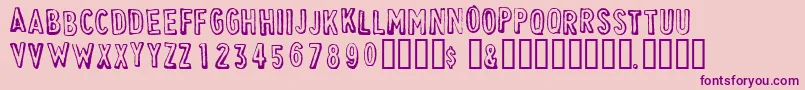 CheapskateOutline Font – Purple Fonts on Pink Background