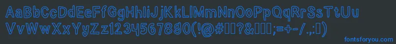 ElephantDreams Font – Blue Fonts on Black Background