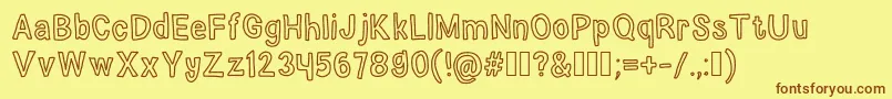 ElephantDreams Font – Brown Fonts on Yellow Background