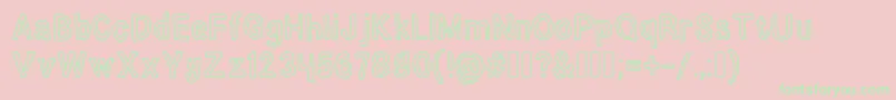 Police ElephantDreams – polices vertes sur fond rose