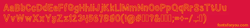 ElephantDreams Font – Orange Fonts on Red Background