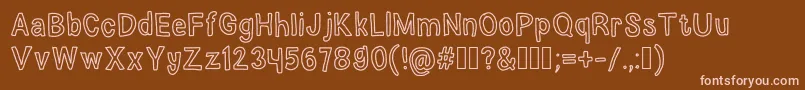 ElephantDreams Font – Pink Fonts on Brown Background