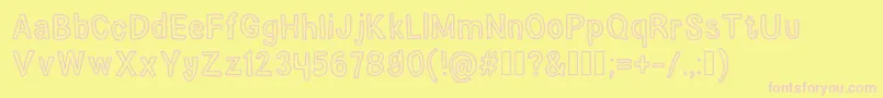 ElephantDreams Font – Pink Fonts on Yellow Background