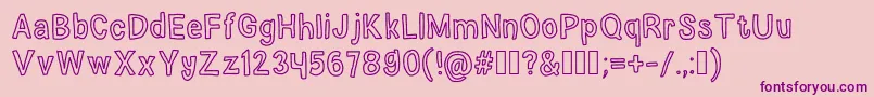 ElephantDreams Font – Purple Fonts on Pink Background