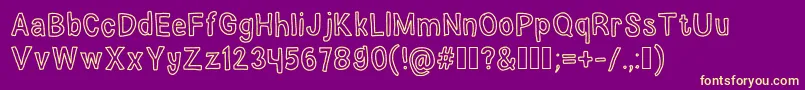ElephantDreams Font – Yellow Fonts on Purple Background