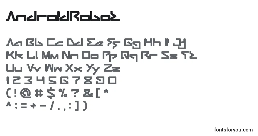 Шрифт AndroidRobot – алфавит, цифры, специальные символы