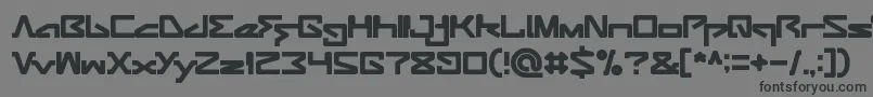 AndroidRobot-Schriftart – Schwarze Schriften auf grauem Hintergrund