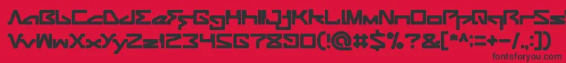 AndroidRobot Font – Black Fonts on Red Background