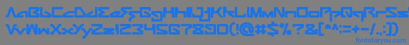 AndroidRobot Font – Blue Fonts on Gray Background