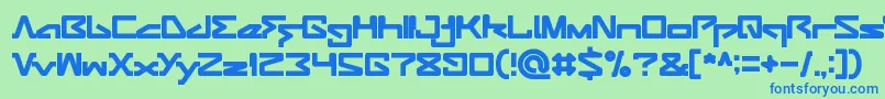 AndroidRobot Font – Blue Fonts on Green Background