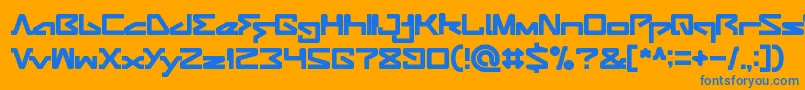 AndroidRobot Font – Blue Fonts on Orange Background