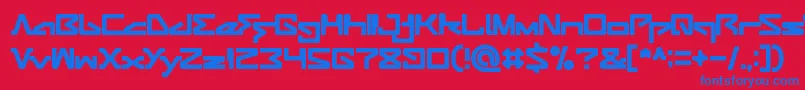 AndroidRobot Font – Blue Fonts on Red Background