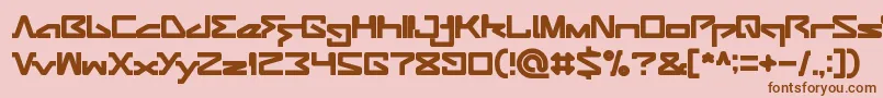 AndroidRobot Font – Brown Fonts on Pink Background