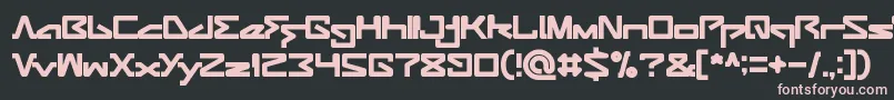 AndroidRobot Font – Pink Fonts on Black Background