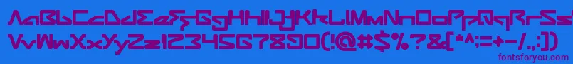 AndroidRobot Font – Purple Fonts on Blue Background