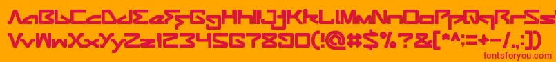 AndroidRobot Font – Red Fonts on Orange Background