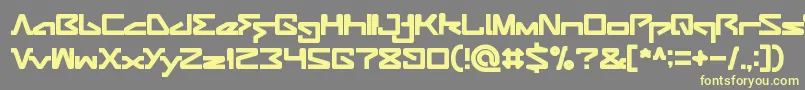 AndroidRobot Font – Yellow Fonts on Gray Background