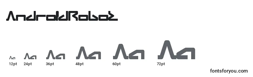 Größen der Schriftart AndroidRobot