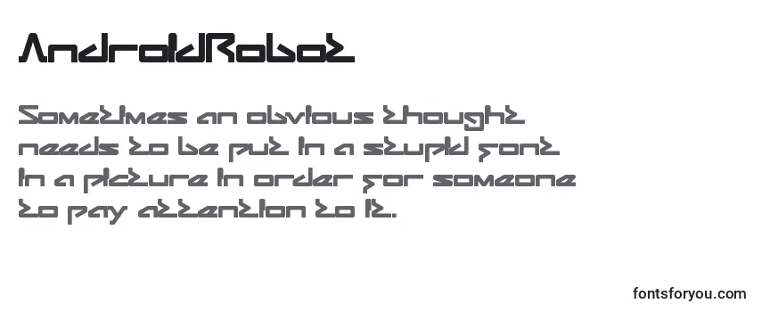 Überblick über die Schriftart AndroidRobot