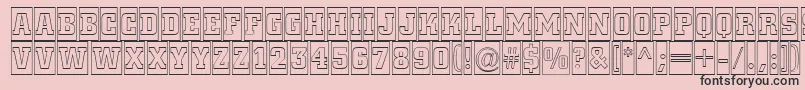 ACitynovattlcmotl-fontti – mustat fontit vaaleanpunaisella taustalla