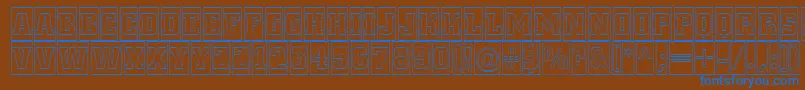 ACitynovattlcmotl Font – Blue Fonts on Brown Background