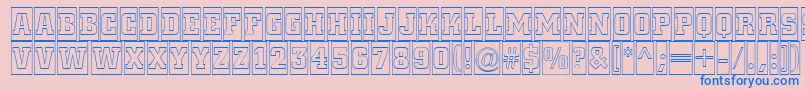 フォントACitynovattlcmotl – ピンクの背景に青い文字