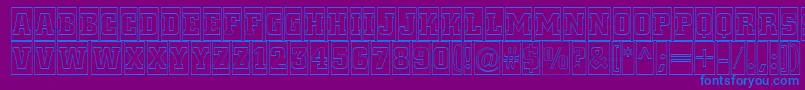 ACitynovattlcmotl Font – Blue Fonts on Purple Background