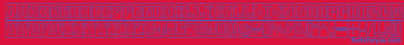 ACitynovattlcmotl Font – Blue Fonts on Red Background