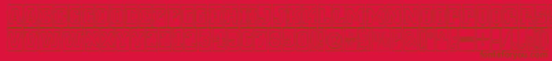 ACitynovattlcmotl-fontti – ruskeat fontit punaisella taustalla