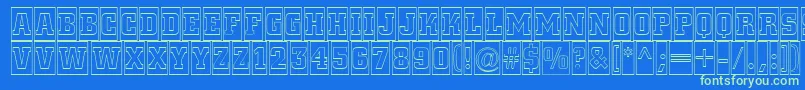 ACitynovattlcmotl Font – Green Fonts on Blue Background