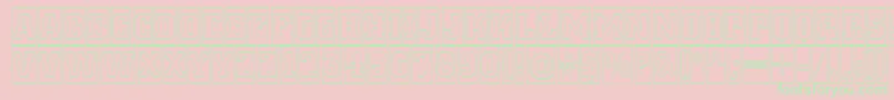 ACitynovattlcmotl-Schriftart – Grüne Schriften auf rosa Hintergrund