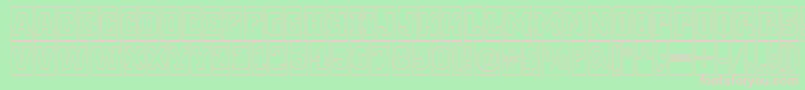 フォントACitynovattlcmotl – 緑の背景にピンクのフォント