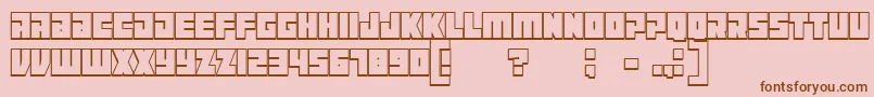 Maniacoutline Font – Brown Fonts on Pink Background