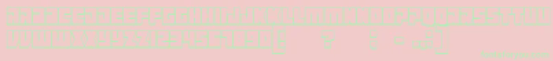 Maniacoutline Font – Green Fonts on Pink Background