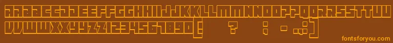 Maniacoutline Font – Orange Fonts on Brown Background